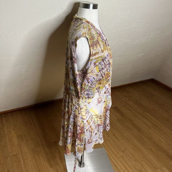 3/$30 Logo‎ By Lori Goldstein Sweater Knit Chiffon Vest XL Multicolor Tie Waist - Picture 8 of 10